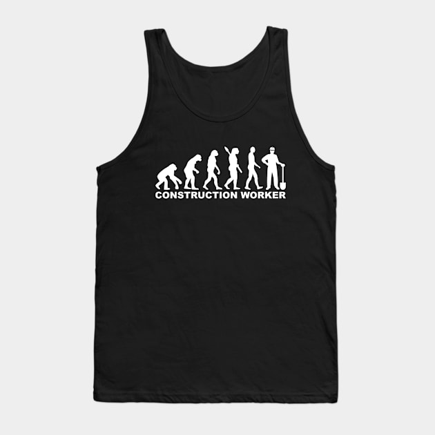 Construction worker evolution Tank Top by Designzz